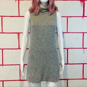 White House Black Market Grey Sleeveless Mini Dress